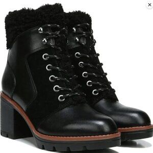 Naturalizer Val Womens Leather Lug Sole Combate & Lace-Up Boots (LIKE NEW)